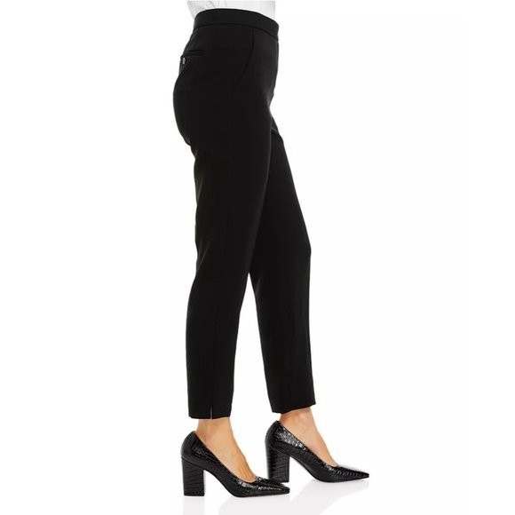 THEORY Ibbey Admiral Crepe Straight Pants in Black - Size 4 - Picture 2 of 4